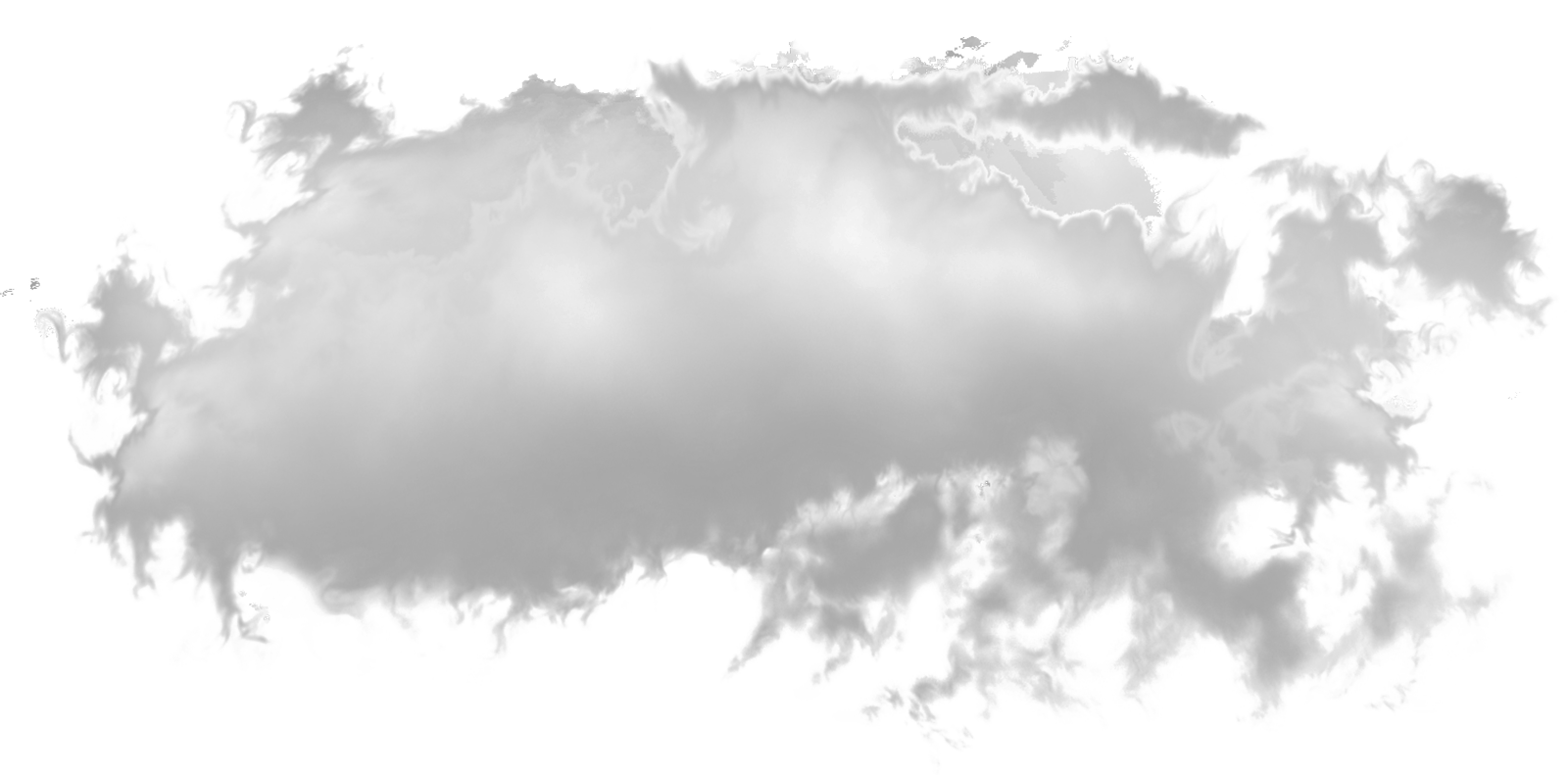 a gray cloud on a white background