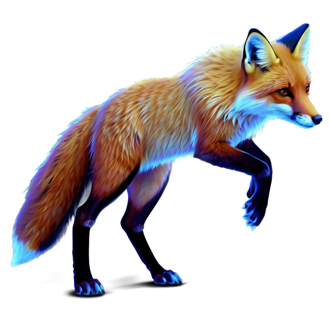 a painting of a fox