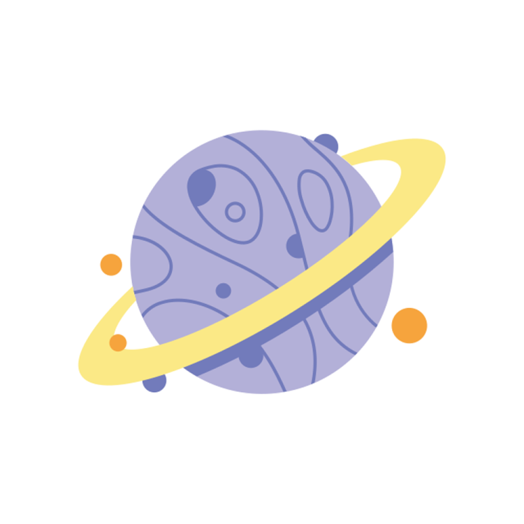 an image of a planet with saturn in the background