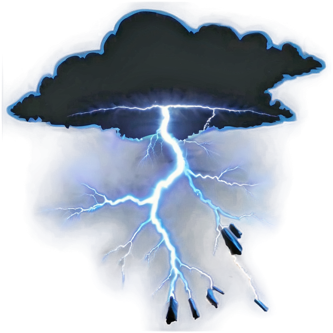 a cloud with lightning in the sky