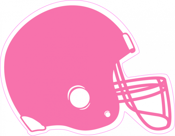 a pink football helmet on a white background