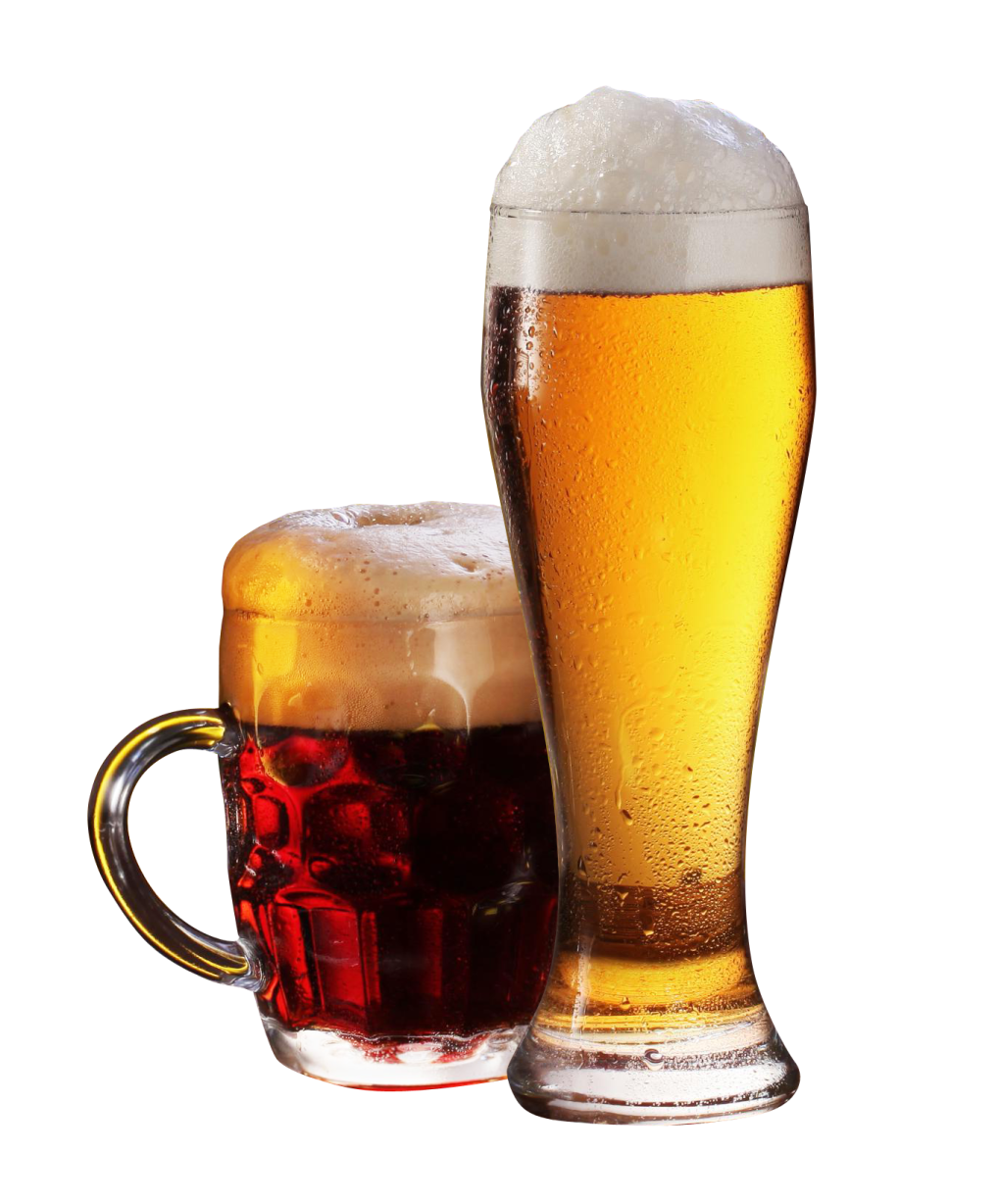 a glass of beer next to a mug