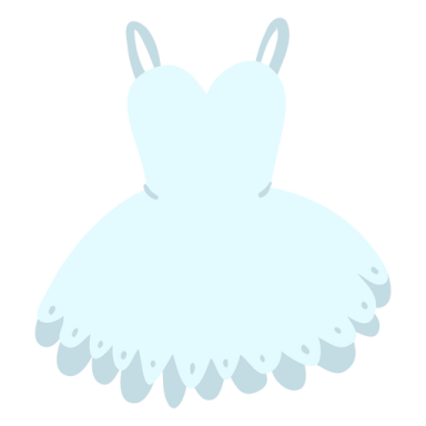 the silhouette of a white dress