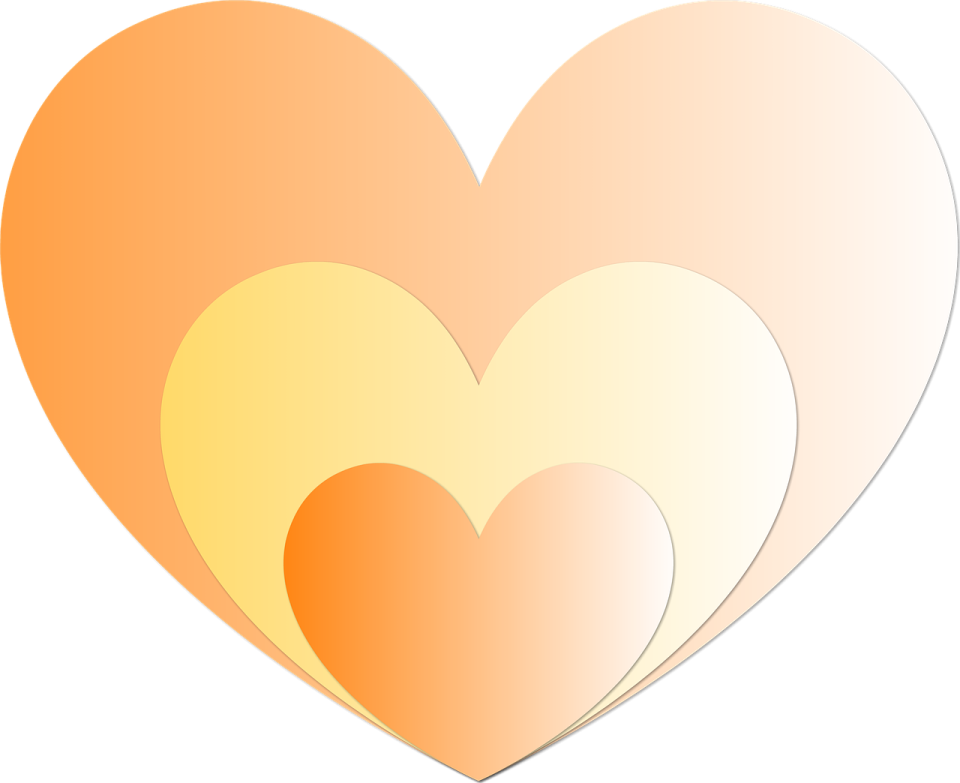 two hearts in the shape of a heart