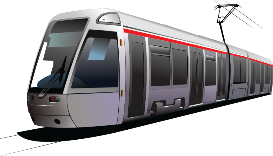 a drawing of a train on the tracks