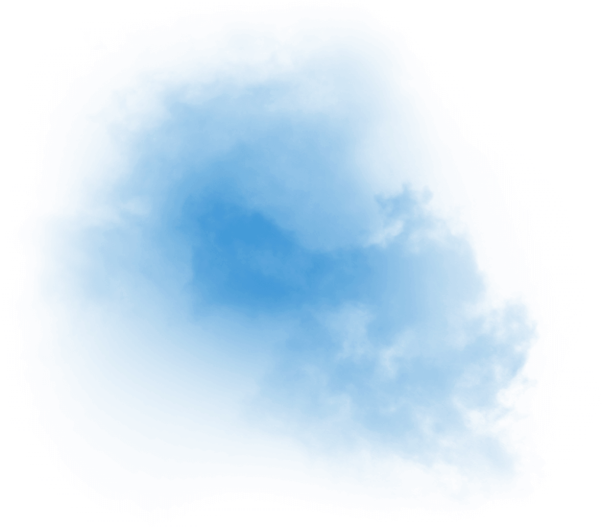 a blue cloud in the sky
