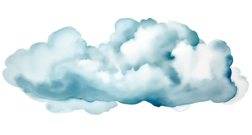 blue watercolor clouds png