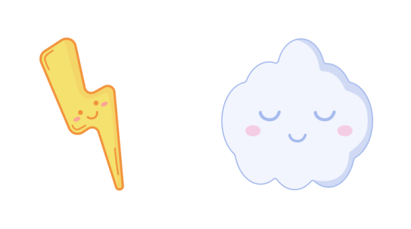 a cartoon tooth and a tooth