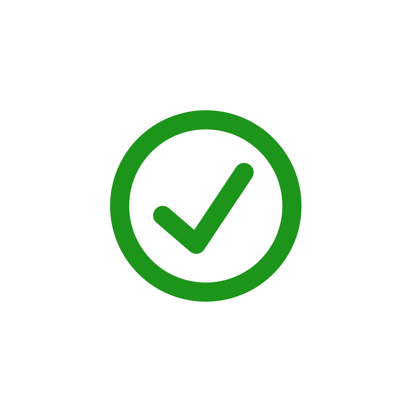 a green tick icon on a white background