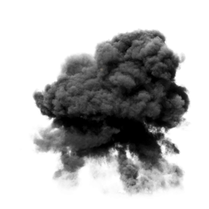 a cloud of smoke on a white background