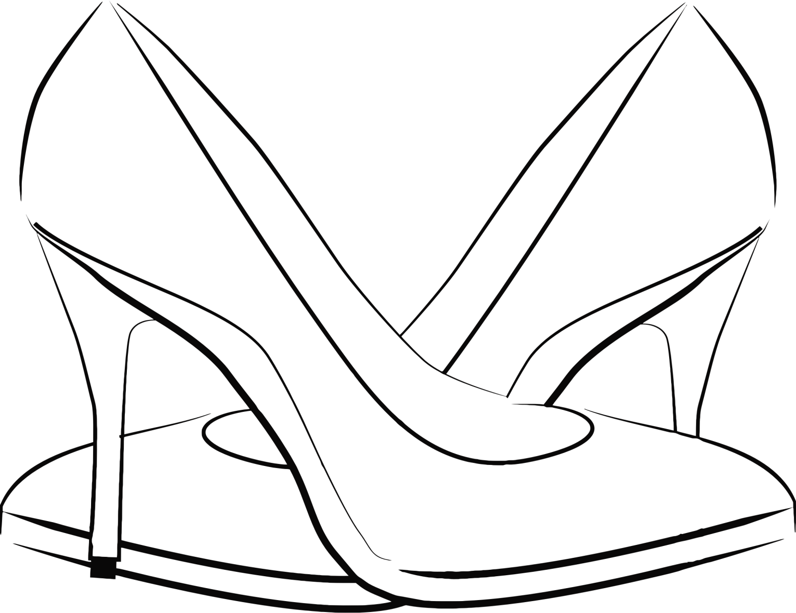 a pair of high heel shoes