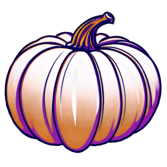 a purple and orange pumpkin