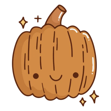 a cartoon pumpkin on a white background