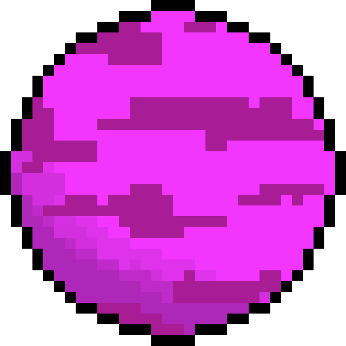 a white circle on a black background