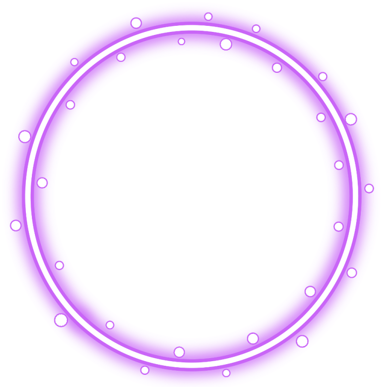 a purple circle with white dots in the middle