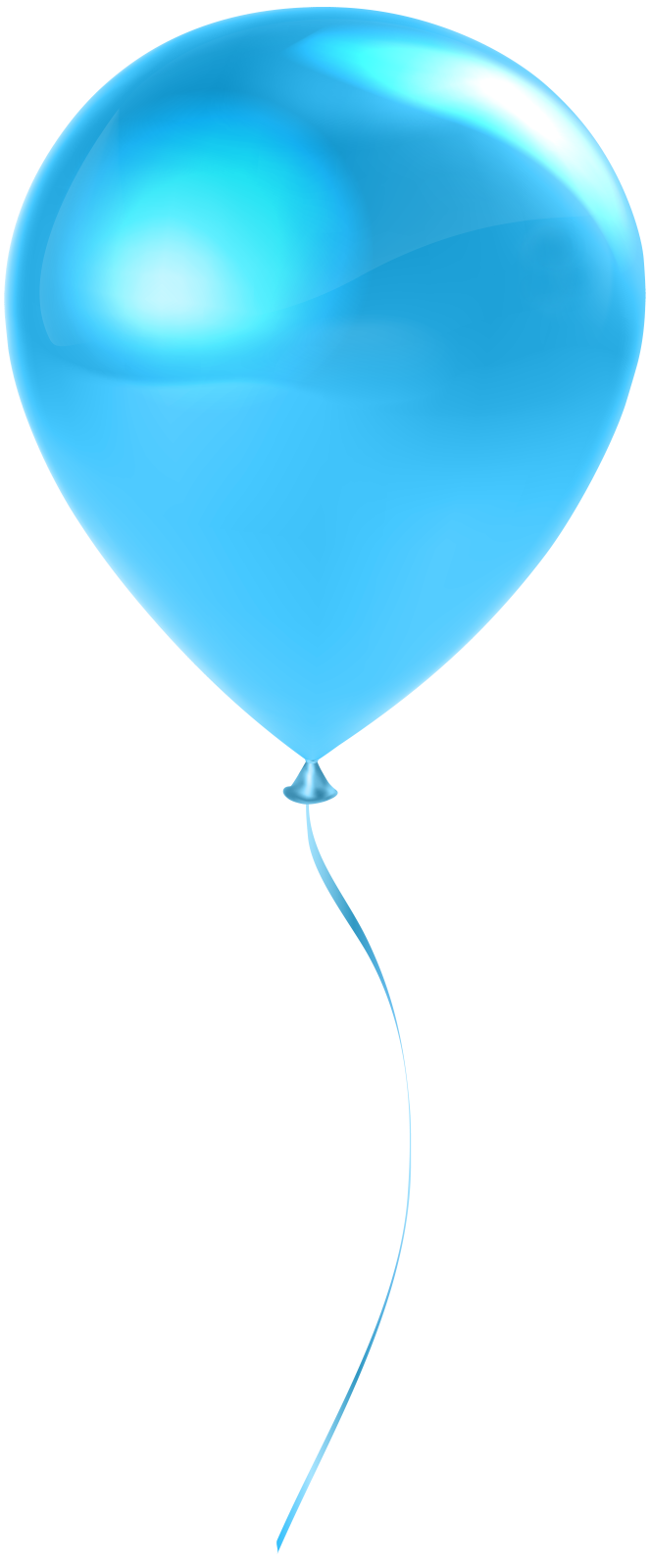 a blue balloon flying in the air