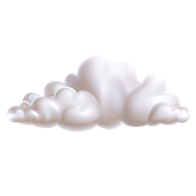 a group of white clouds on a white background