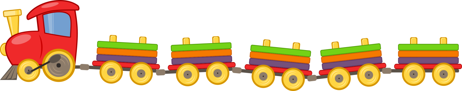 a cartoon train with colorful colored wheels