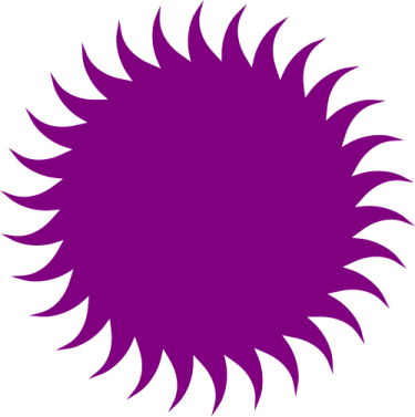a purple sun on a white background