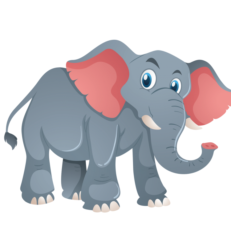 an elephant with big ears