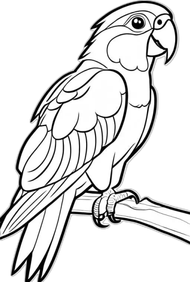 how to draw a parrot step by step