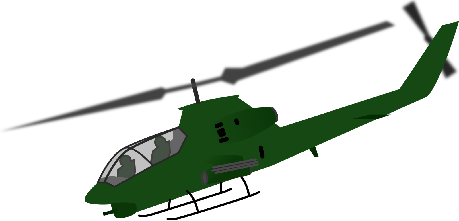 a green helicopter flying through the air