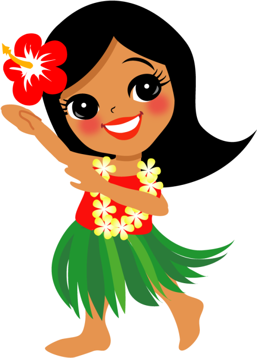 a hawaiian girl with a flower in her hand