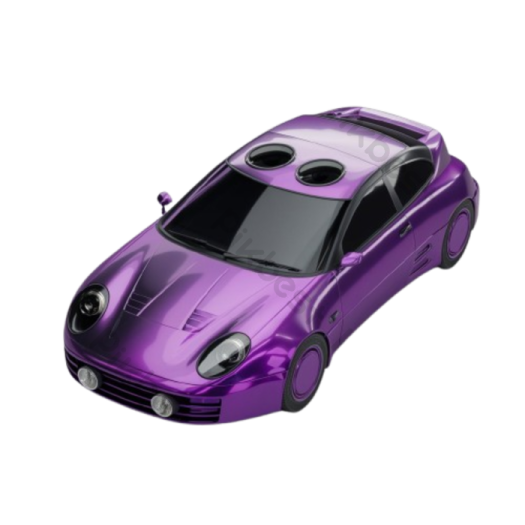 a purple car on a white background