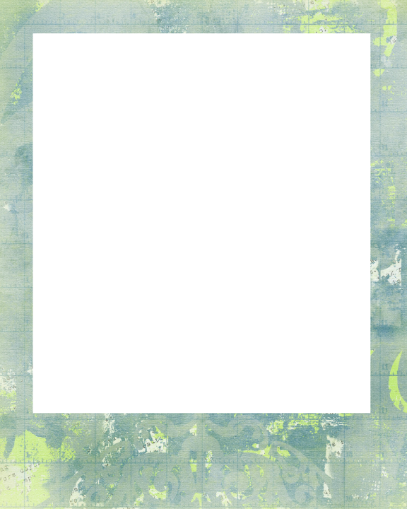 a green and white background with a square frame