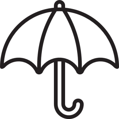 a black and white image of an umbrella