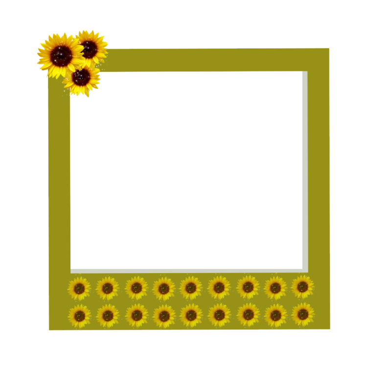 a picture frame with sunflowers on it