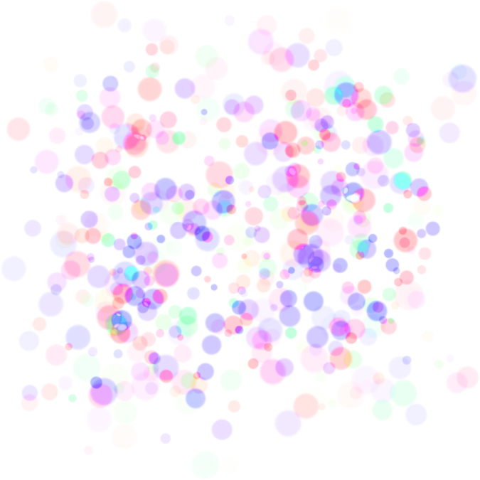 colorful circles on a white background