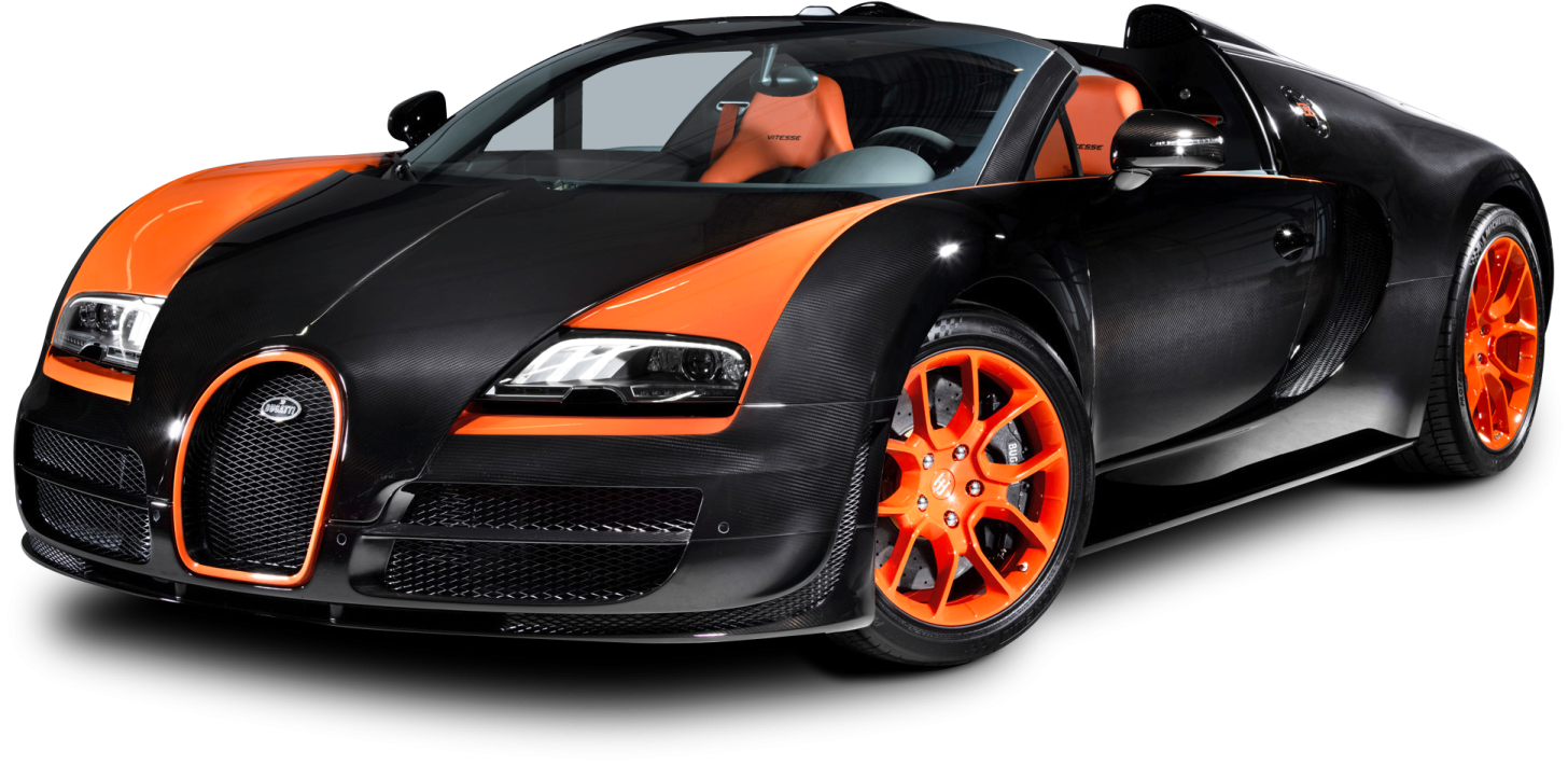 a black and orange bug with orange wheels