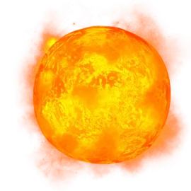 an image of the sun on a white background