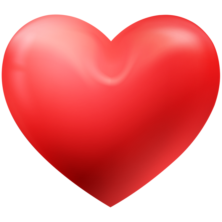 a red heart on a white background