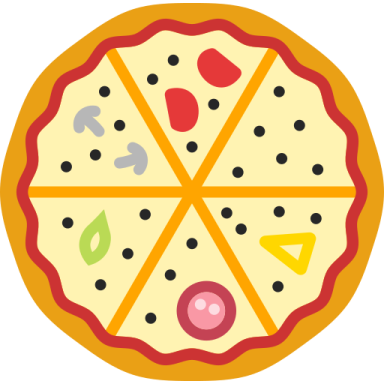 a pizza with different toppings on it
