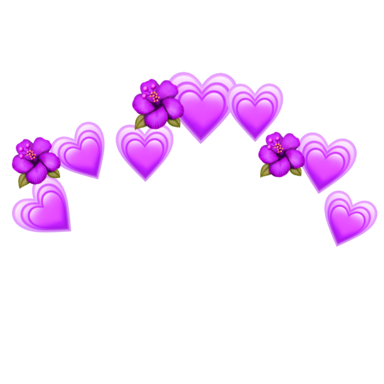 purple hearts png clipart