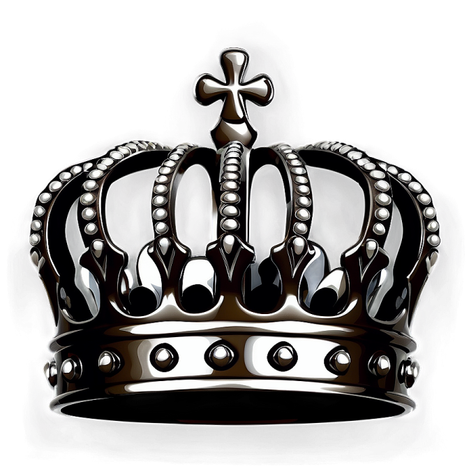 a metal crown on a white background