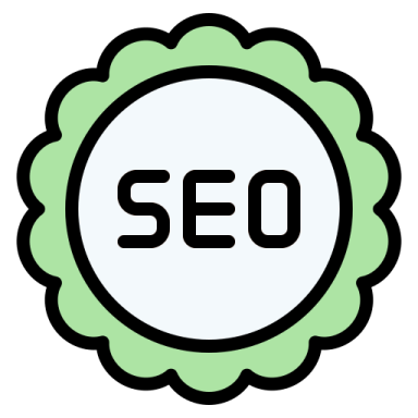 a green badge with the word seo on it