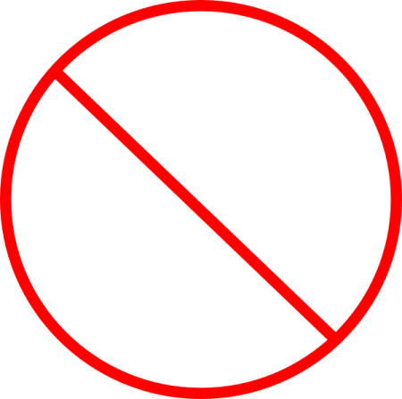 a red circle on a white background