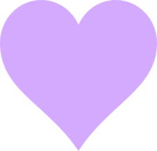 a purple heart on white background
