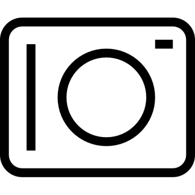 a black and white camera icon