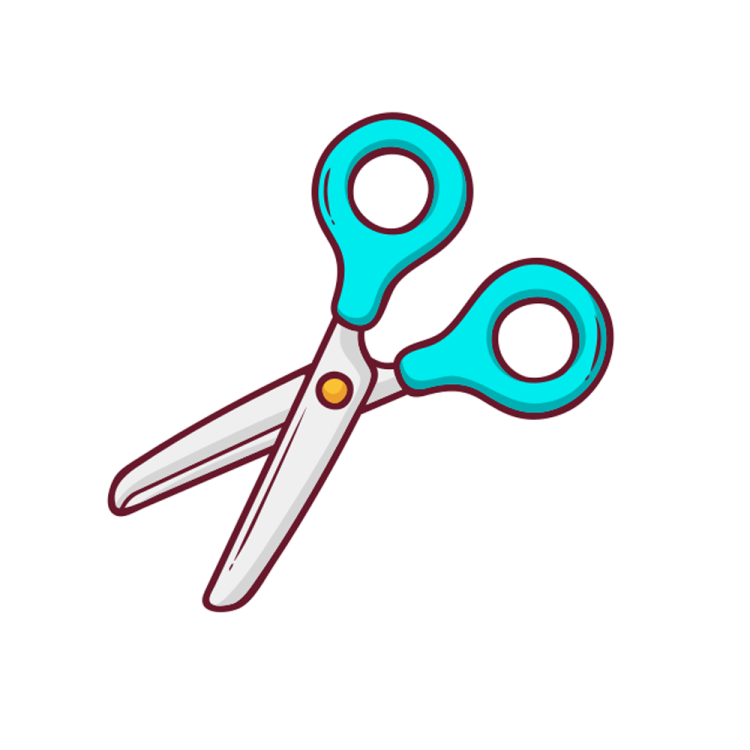 a pair of scissors on a white background