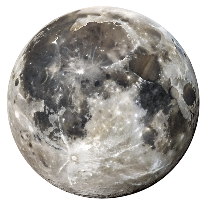a full moon on a white background