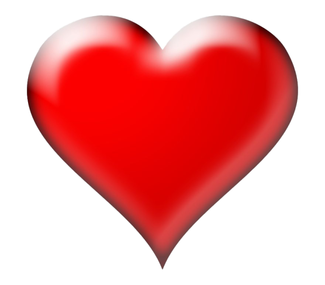 a red heart on a white background