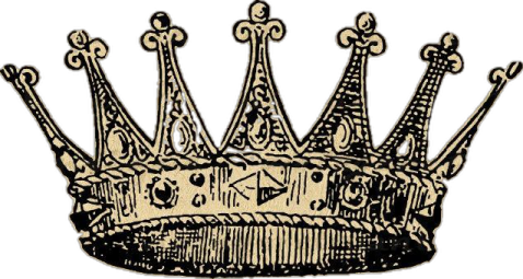 a black and white drawing of a crown