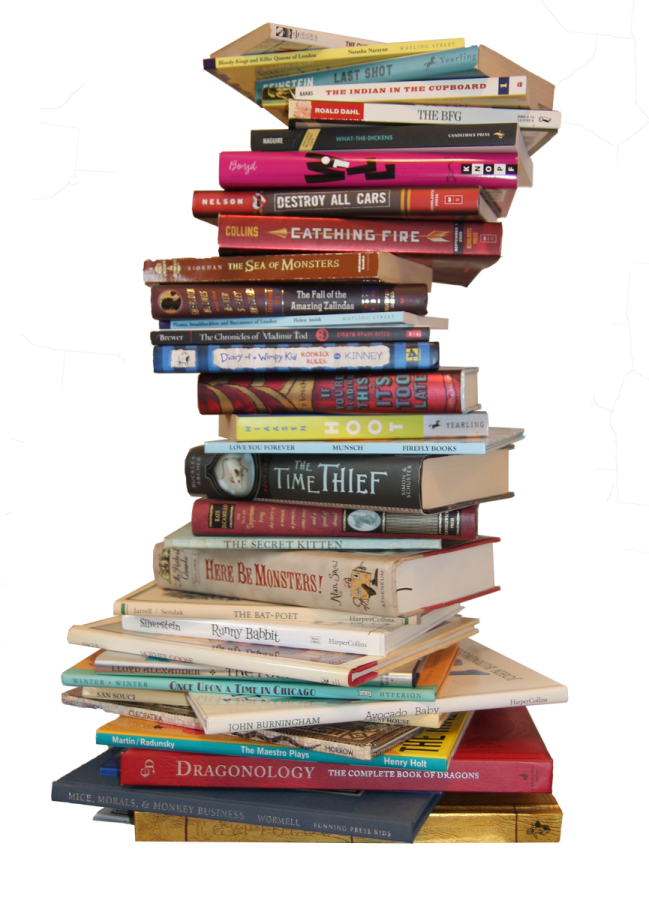 a stack of books stacked on top of each other books