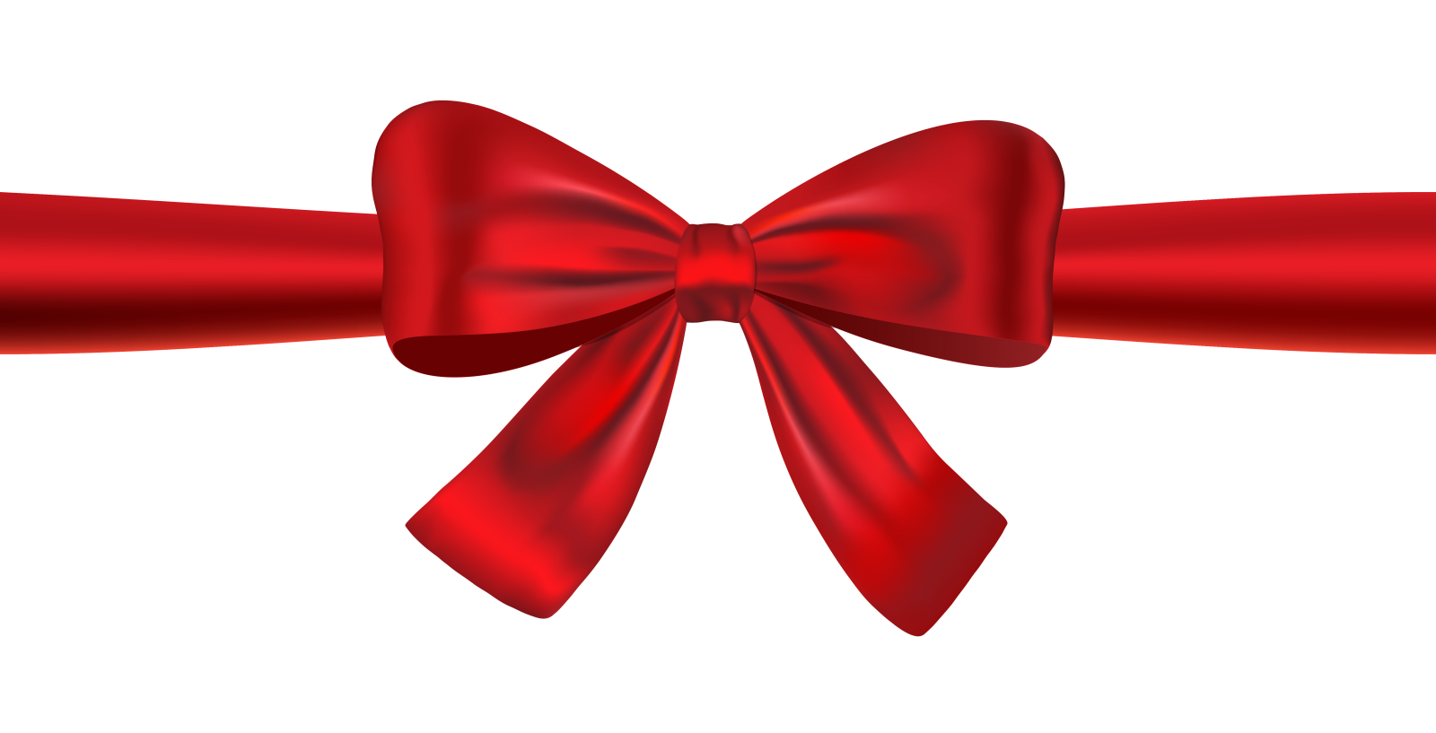 a red ribbon with a bow on it