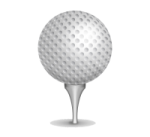a golf ball on top of a tee