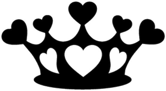 a crown with hearts on it
